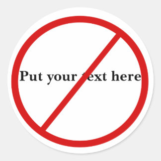 Niet toegestaan ronde sticker