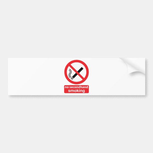 niet - tweedehands roken 001 bumpersticker (Voorkant)