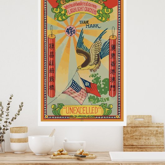 Niet uitmuntend ( Chinese Firecracker) Poster (Keuken)