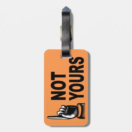 Niet uw grappige ontwerp met uw vinger bagagelabel (Achterkant verticaal)