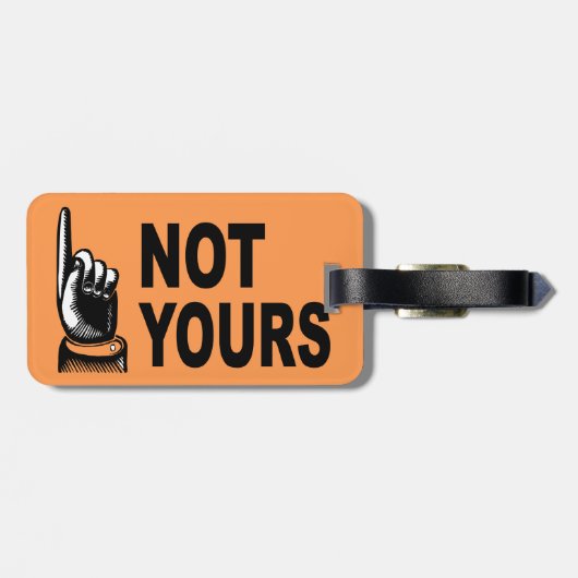 Niet uw grappige ontwerp met uw vinger bagagelabel (Achterkant horizontaal)