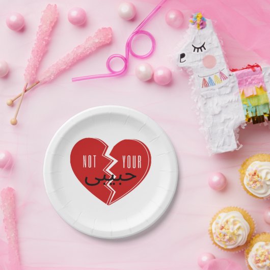 Niet Uw Habibi 3 Papieren Bordje (Feest)