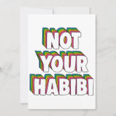 Niet Uw Habibi Kaart (Voorkant)