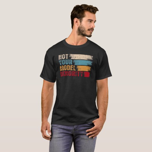 Niet uw modelminderheid Stop Aziatische haatdraden T-shirt (Voorkant volledig)