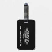 Niet uw zwarte Bagagelabel (Achterkant verticaal)