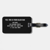 Niet uw zwarte Bagagelabel (Achterkant horizontaal)