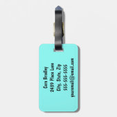 Niet van de jouwe! Funny Custom Bagagelabel - Blue (Achterkant verticaal)