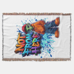 Niet Van Hier Grappig Alien Streetwear Design Deken