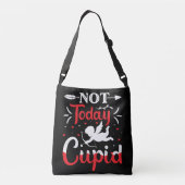 Niet vandaag Cupid Funny Valentijnsdag Crossbody Tas (Achterkant)