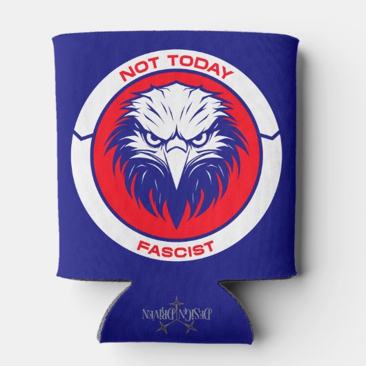 Niet vandaag Fascistisch – Patriottische Adelaar K Blikjeskoeler (Achterkant)