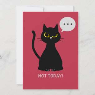 NIET VANDAAG! Grappig Grumpy Cat Wenskaart Feestdagenkaart
