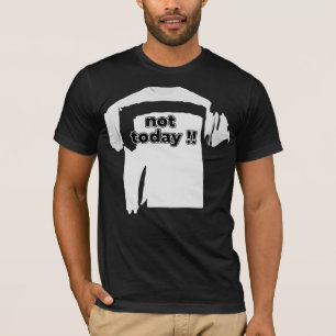 Niet Vandaag Grappig Vet Citaat Zwart en Wit T-shirt