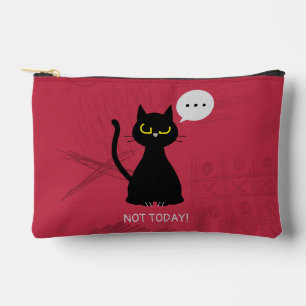 NIET VANDAAG! Grappige zwarte kat Grumpy Pouch Etui