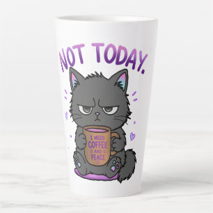 Niet Vandaag Grumpy Cat Coffeeliefhebber Schattig Latte Mok