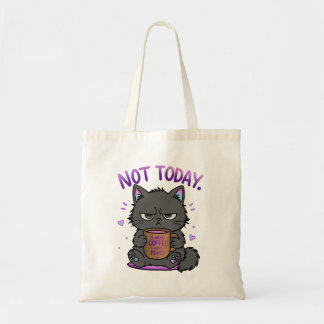 Niet Vandaag Grumpy Cat Coffeeliefhebber Schattig Tote Bag