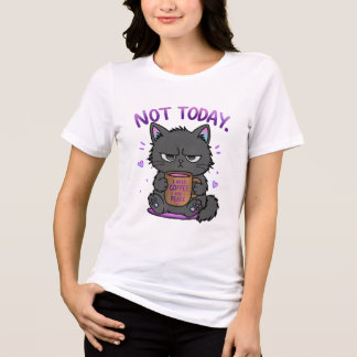 Niet Vandaag Grumpy Cat Coffeeliefhebber Schattig Tri-Blend Shirt