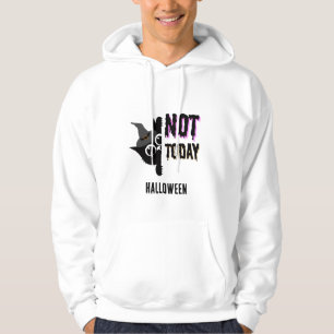 Niet vandaag Halloween kat bewerkbaar Hoodie