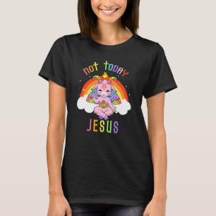 Niet vandaag Jezus Cute Satan Baphomet Goat Satani T-shirt