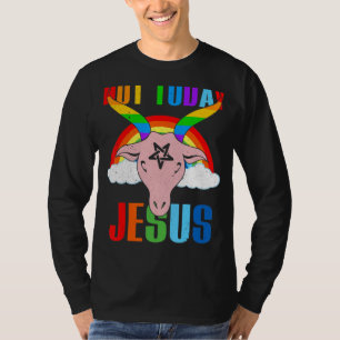 Niet vandaag Jezus Gay Pride Lgbt Satan Goat T-shirt