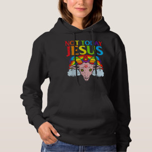 Niet vandaag Jezus Rainbow Satanic  niet vandaag Hoodie