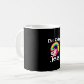 Niet vandaag Jezus Satanic Cat Rainbow Gothic Anti Koffiemok (Voorkant links)