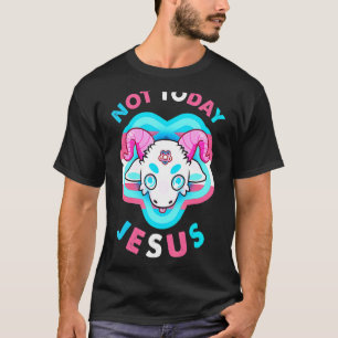 Niet vandaag Jezus Transgender Lgbt Satan Goat T-shirt