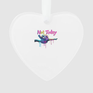 Niet Vandaag � Kleurrijke Luiaard Neon Kunstwerk K Ornament