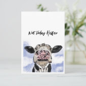Niet vandaag Koe Bedankkaart (Staand voorkant)