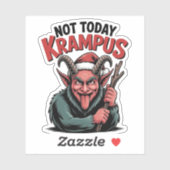 Niet vandaag Krampus Evil Krampus Kerstmis Sticker (Vel)