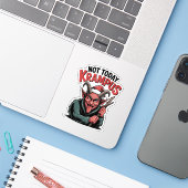 Niet vandaag Krampus Evil Krampus Kerstmis Sticker (Laptop met iPhone)