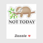 Niet vandaag luie geïsoleerde tuimelaar decal lapt sticker (Vel)