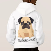 Niet vandaag Mens - Funny Pug Meme T-shirt (Achterkant)