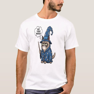 Niet Vandaag Muggle Chagrijnige Tovenaarkat T-Shir T-shirt