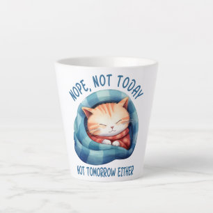 Niet vandaag, niet morgen - Introverte Cat Humor Latte Mok