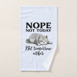Niet vandaag, niet morgen - Sleepy Cat Bad Handdoek