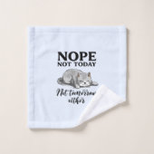 Niet vandaag, niet morgen - Sleepy Cat Bad Handdoek (Wasdoekje)