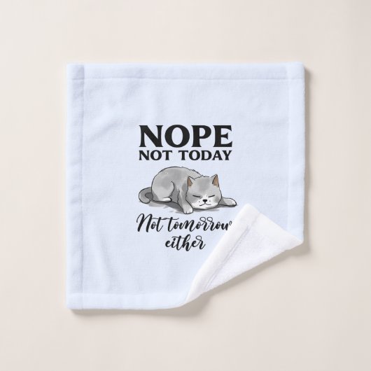 Niet vandaag, niet morgen - Sleepy Cat Bad Handdoek (Wasdoekje)