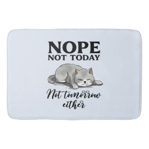 Niet vandaag, niet morgen - Sleepy Cat Badmat