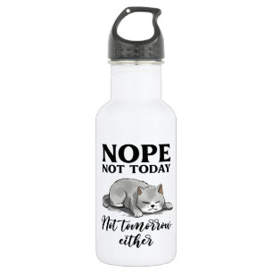 Niet vandaag, niet morgen - Sleepy Cat Waterfles