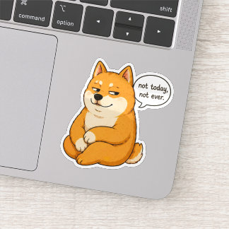 Niet Vandaag Nooit Hond Meme Sticker