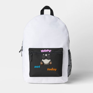 Niet vandaag: omarm de Panda Vibes Bedrukte Rugzak