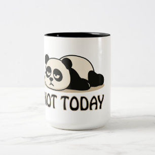 Niet vandaag Panda Tweekleurige Koffiemok