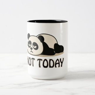 Niet vandaag Panda Tweekleurige Koffiemok