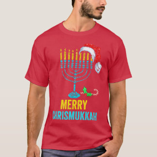 Niet vandaag Santa Chanoeka Santa Hat Menora T-shirt
