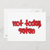 Niet vandaag satan briefkaart (Voorkant / Achterkant)