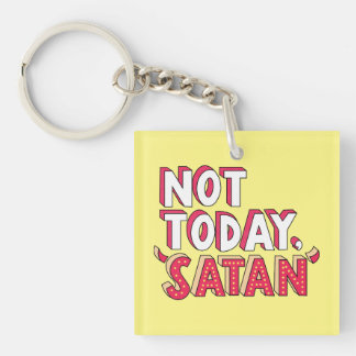 Niet vandaag Satan Cartoon Sleutelhanger