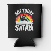 Niet vandaag Satan Cat Rainbow Gothic Jesus Funny  Blikjeskoeler (Voorkant)