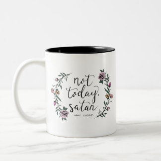 Niet vandaag, Satan Coffee Mok, Grappig Mug, Creat Tweekleurige Koffiemok