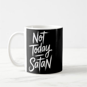 Niet Vandaag Satan Grappig Retro Christelijk Kruis Koffiemok