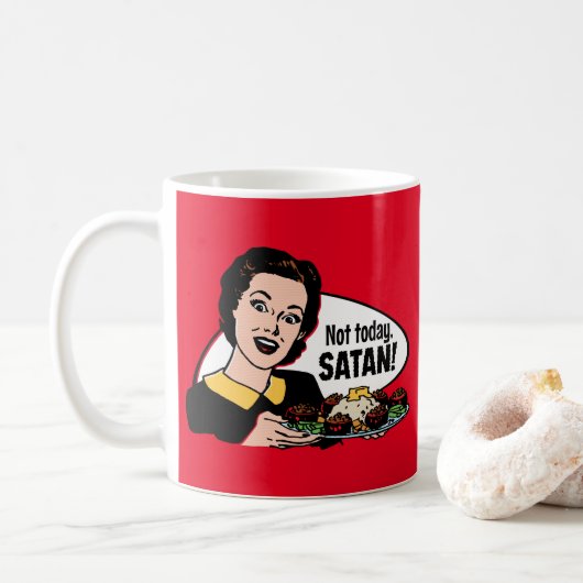 Niet vandaag satan Mok (Met donut)